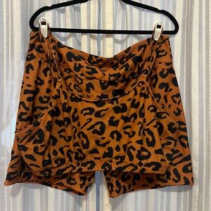 SHEIN leopard bikini top and swim shorts